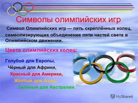 Появление символа олимпийских игр