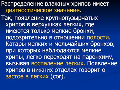 Появление хрипов