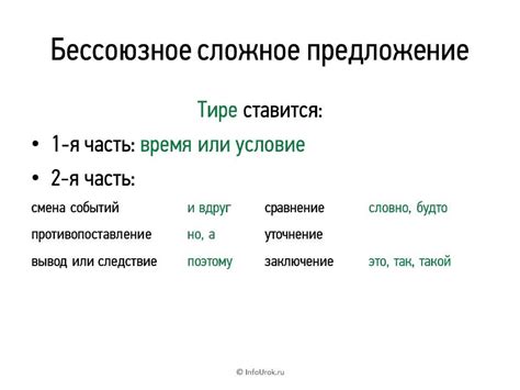 Правила ставления тире в сложных предложениях