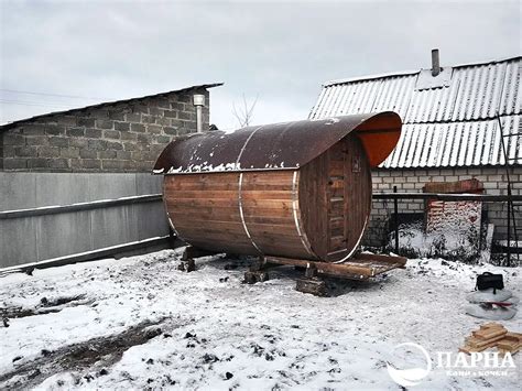 Преимущества бани бочки зимой
