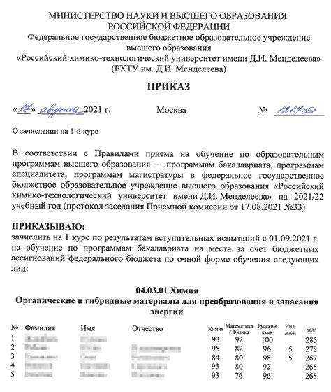 Приказ о зачислении в вуз: основные моменты