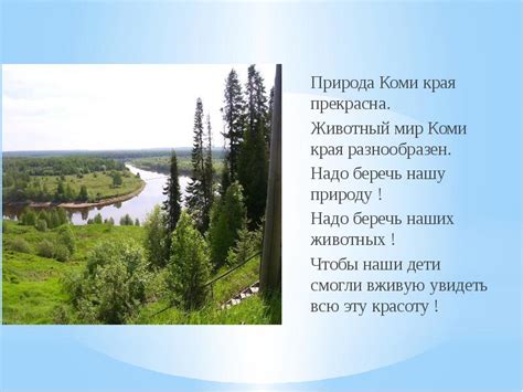 Природа и животный мир Коми