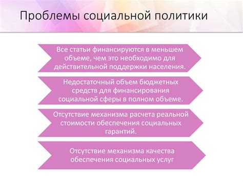 Проблемы социальной сферы