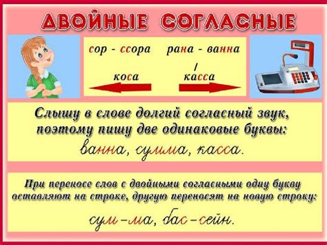 Произношение слов с двумя согласными в середине