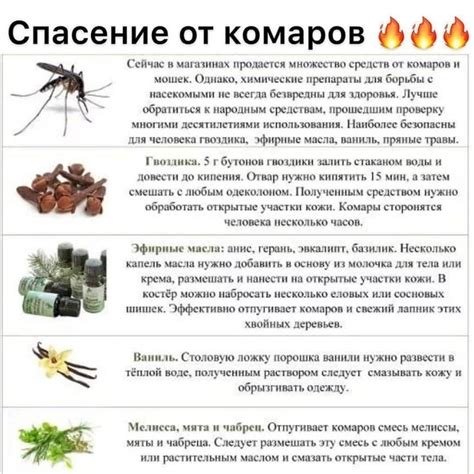 Профилактические меры для защиты от комаров