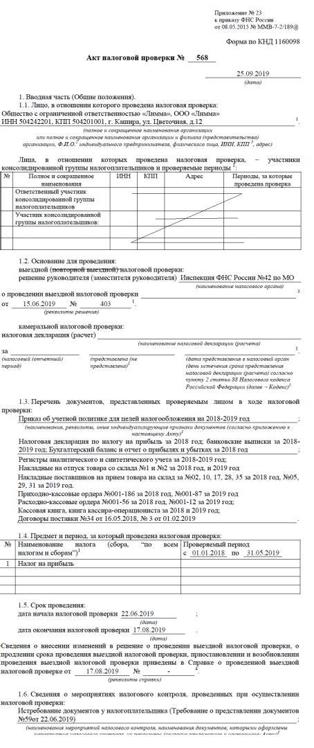 Процесс проведения налоговой проверки