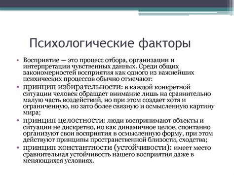 Психологические факторы, влияющие на появление ощущения преследования