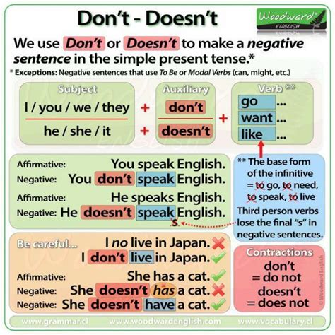 Различия в употреблении didn't и doesn't
