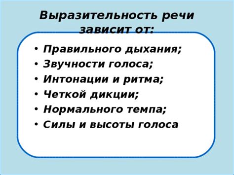 Размер голоса и его выразительность