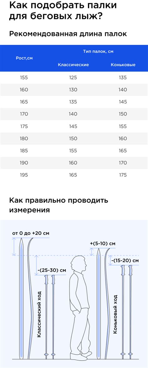 Размер и вес палок