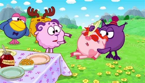 Расписание завтрака начальника в мультфильме "Смешарики"