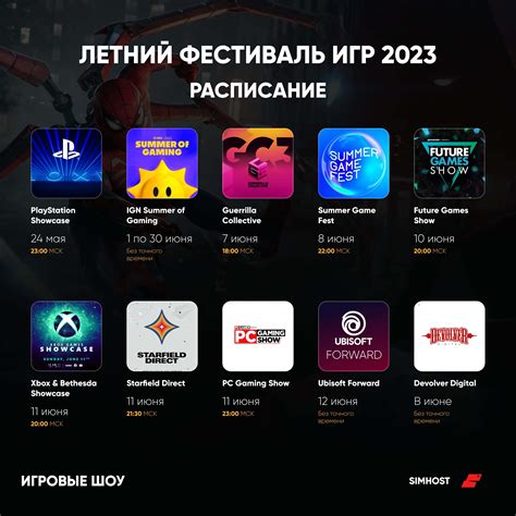 Расписание крупных игровых выставок