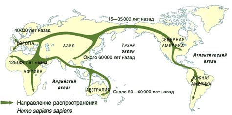 Распространение Homo sapiens по всему миру