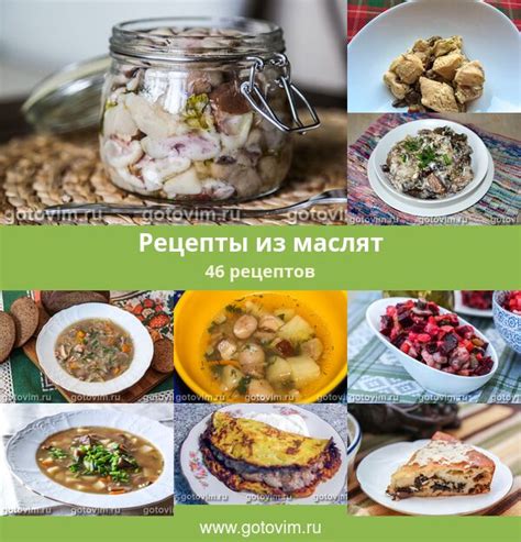 Рецепты с использованием маслят с кожицей