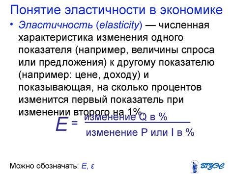 Роли коэффициента эластичности в экономике