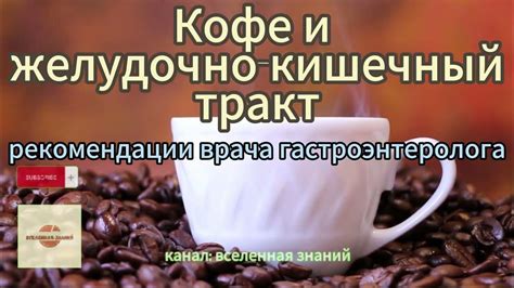 Роль кофе в организме и его влияние на желудочно-кишечный тракт