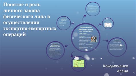 Роль физического лица