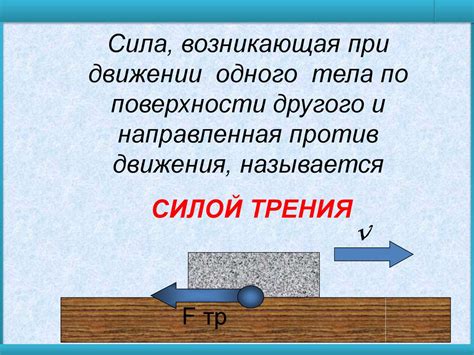 Сила трения от соприкасающихся поверхностей