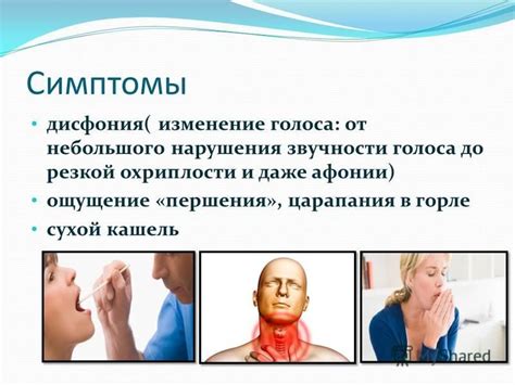Симптомы охриплости и исчезновения голоса