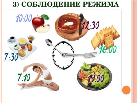 Соблюдение покоя и режима питания