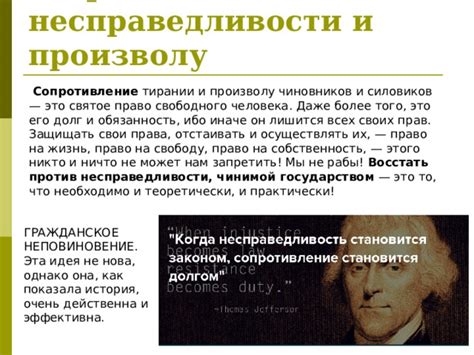 Сопротивление несправедливости: долг или выбор