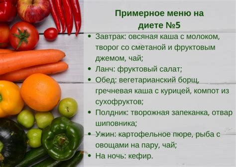 Состав диеты стол 5