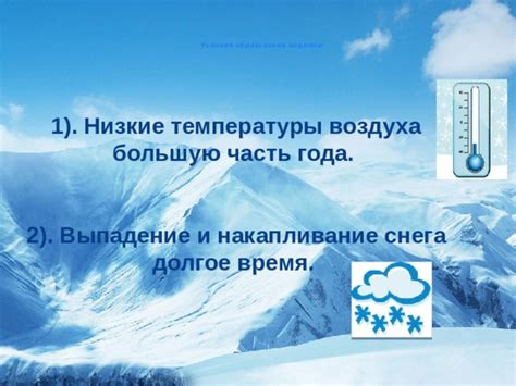 Температура воздуха и выпадение снега