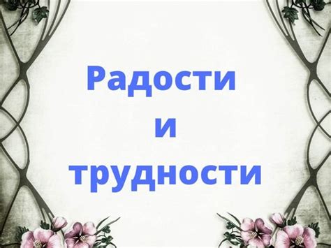 Трудности и радости повседневности