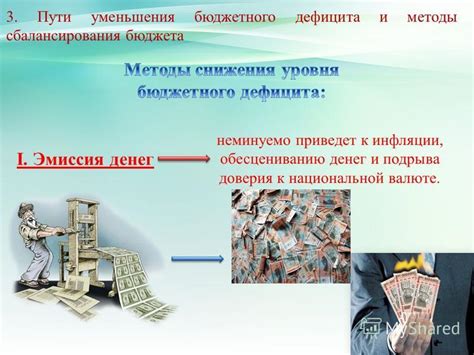 Уменьшение бюджетного дефицита