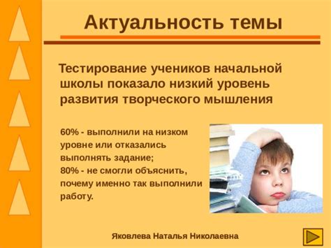 Уровень творческого мышления