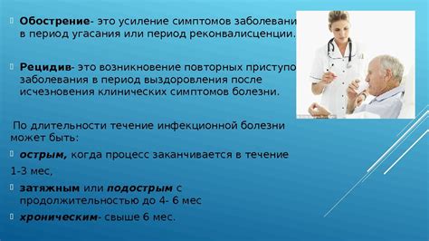 Усиление симптомов болезни