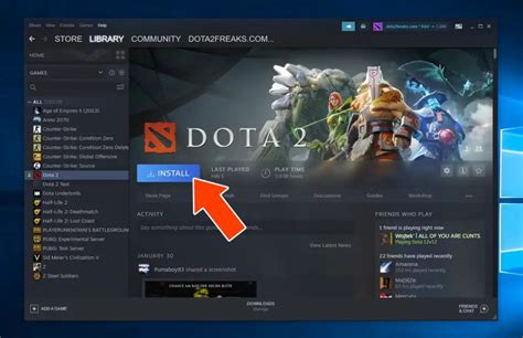Установка Dota 2 на MacBook с помощью Steam