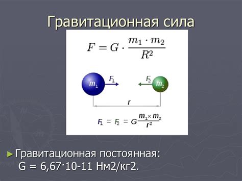 Учет гравитационной силы