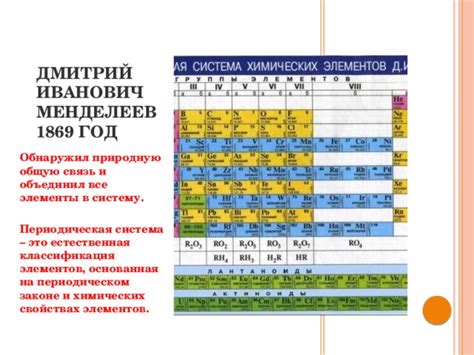Формулировка закономерностей в периодическом законе