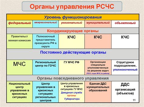 Функции РСЧС