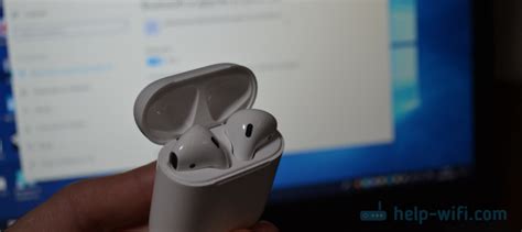 Шаги подключения AirPods к ноутбуку