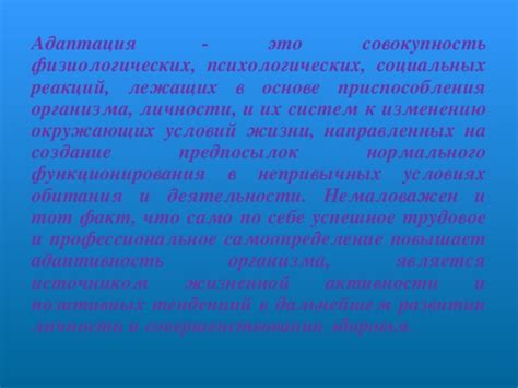 0 год: адаптация и самоопределение